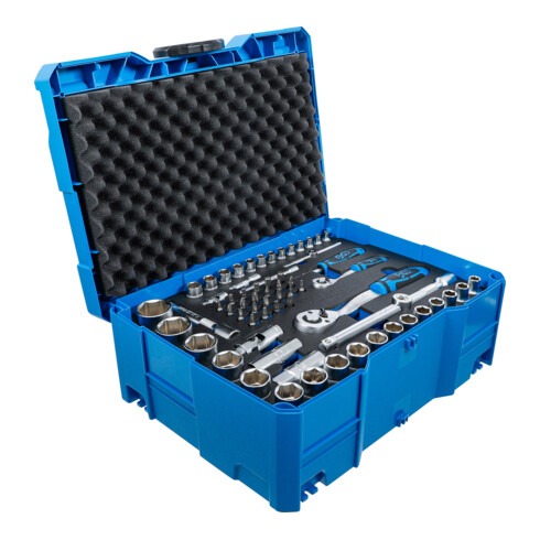 BGS Jeu de clés à douille, marteau, pinces et tournevis 6,3 mm (1/4") / 12,5 mm (1/2") BGS systainer® 77 pcs