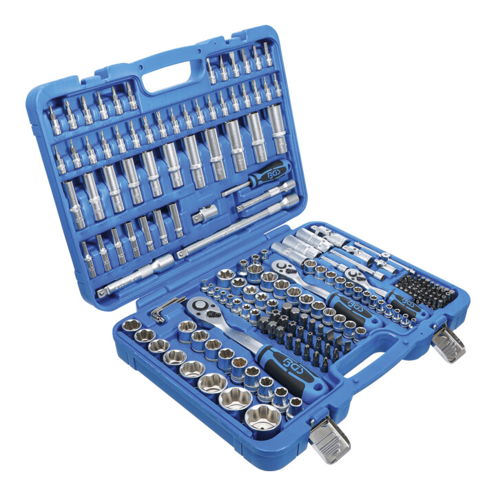 BGS Jeu de clés à douille profil ondulé entraînement 6,3 mm / 10 mm / 12,5 mm 192 pcs.