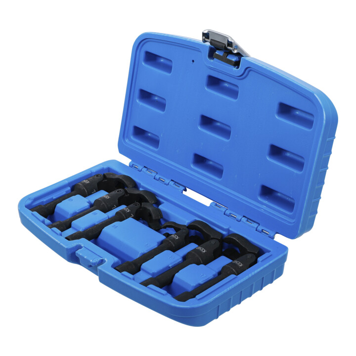 BGS Jeu de clés à griffes, entraînement carré intérieur 10 mm (3/8"), avec articulation, 6 pièces