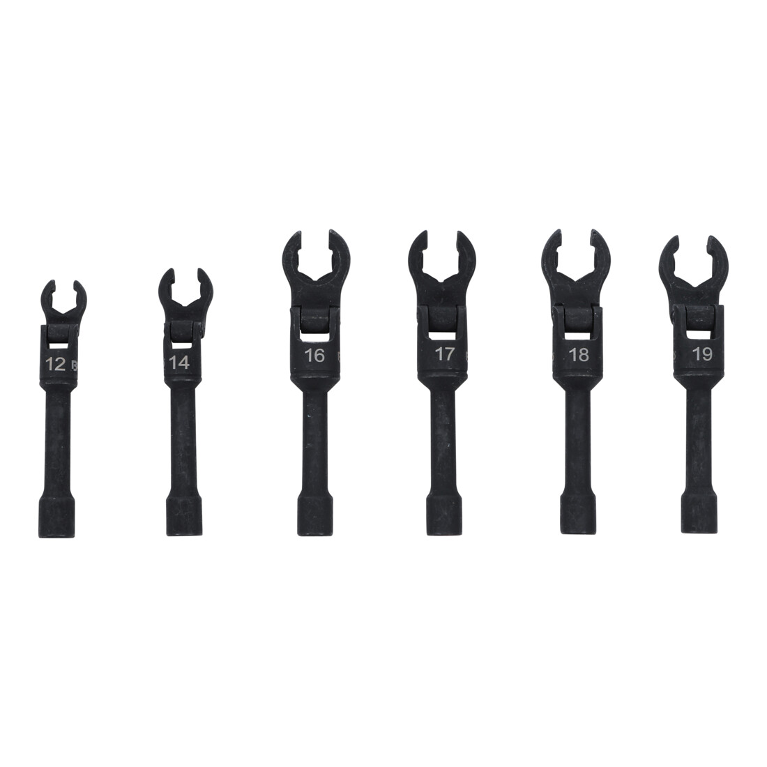BGS Jeu de clés à griffes, entraînement carré intérieur 10 mm (3/8"), avec articulation, 6 pièces