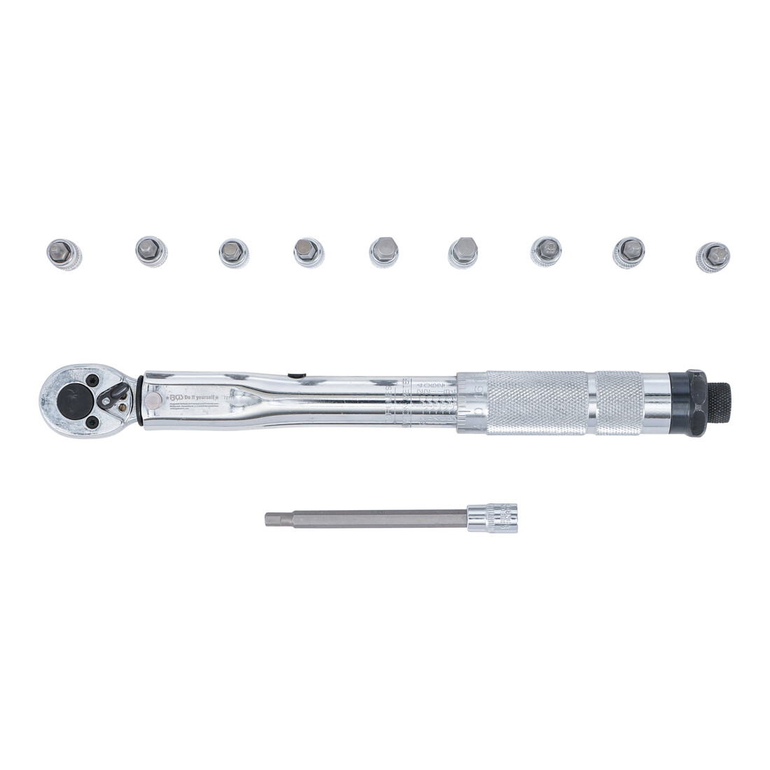 BGS Jeu de clés dynamométriques, entraînement carré extérieur 6,3 mm (1/4"), 2 - 24 Nm, 11 pièces