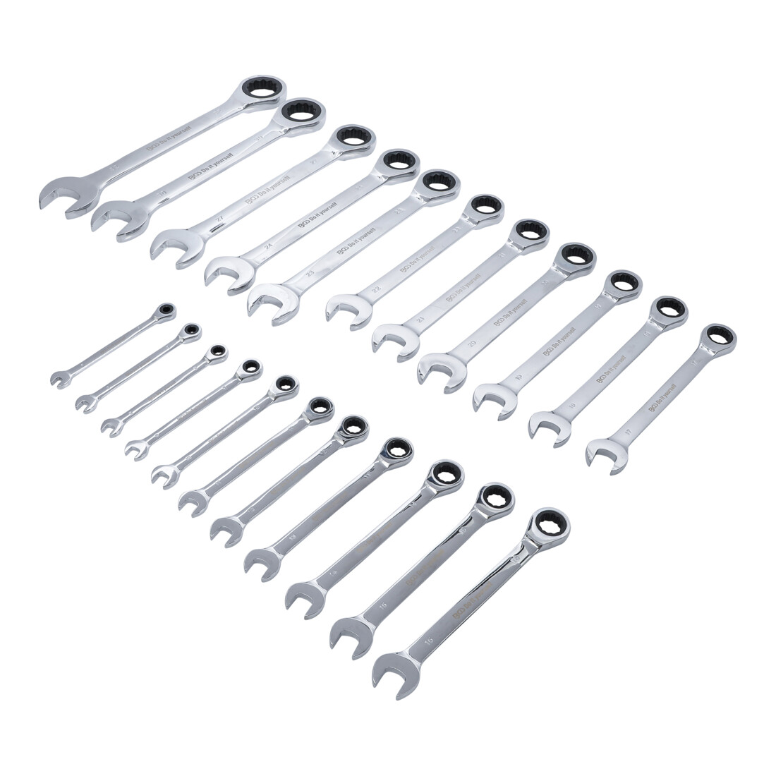 BGS Jeu de clés mixtes à cliquet 6 - 32 mm 22 pièces