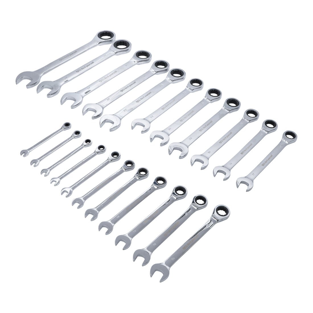 BGS Jeu de clés mixtes à cliquet 6 - 32 mm 22 pièces