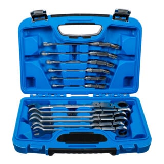 BGS Jeu de clés mixtes à cliquet à double articulation pliable 8 - 19 mm 12 pièces