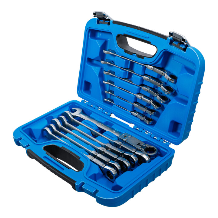 BGS Jeu de clés mixtes à cliquet à double articulation pliable 8 - 19 mm 12 pièces