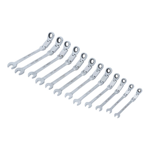 BGS Jeu de clés mixtes à cliquet à double articulation pliable 8 - 19 mm 12 pièces