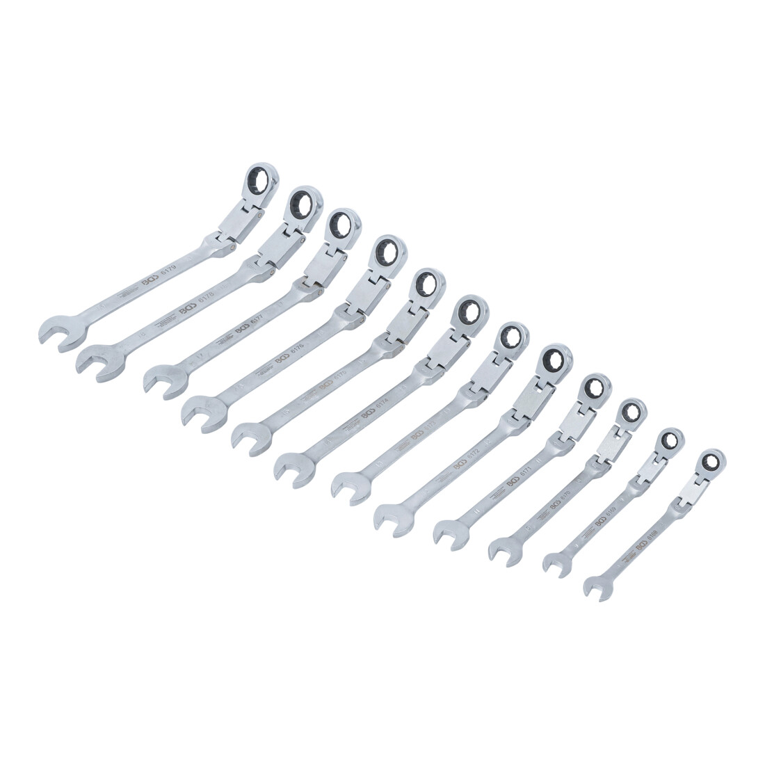 BGS Jeu de clés mixtes à cliquet à double articulation pliable 8 - 19 mm 12 pièces