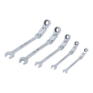 BGS Jeu de clés mixtes à cliquet à double articulation pliable 8 - 19 mm 5 pièces
