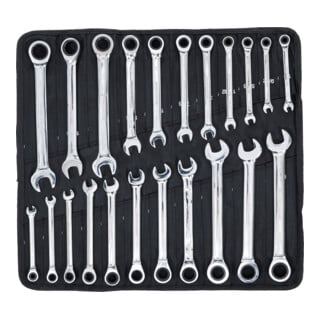 BGS Jeu de clés mixtes à cliquet métriques + pouces 22 pièces