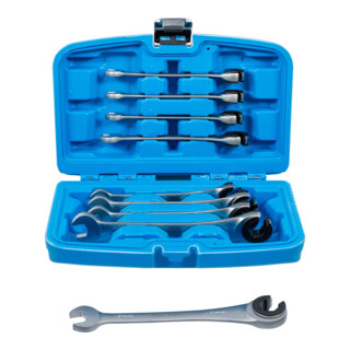 BGS Jeu de clés mixtes à cliquet ouvertes 8 - 17 mm 9 pièces