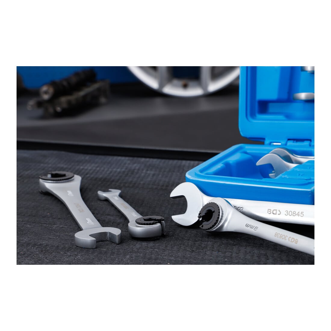 BGS Jeu de clés mixtes à cliquet ouvertes 8 - 17 mm 9 pièces