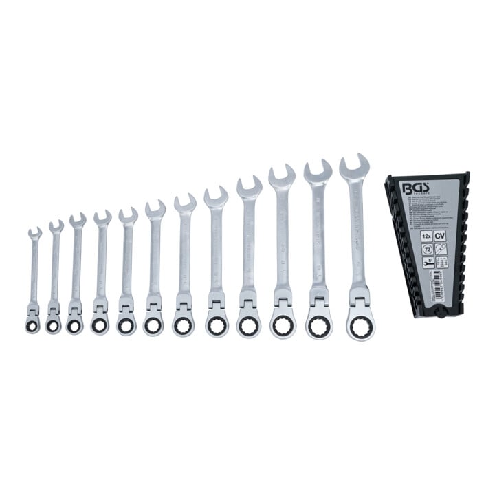 BGS Jeu de clés mixtes à cliquet pliable 8 - 19 mm 12 pièces