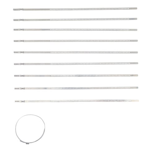 BGS Jeu de colliers de soufflet d’essieu, acier inoxydable, 7 mm, 50 - 120 mm, 10 pièces