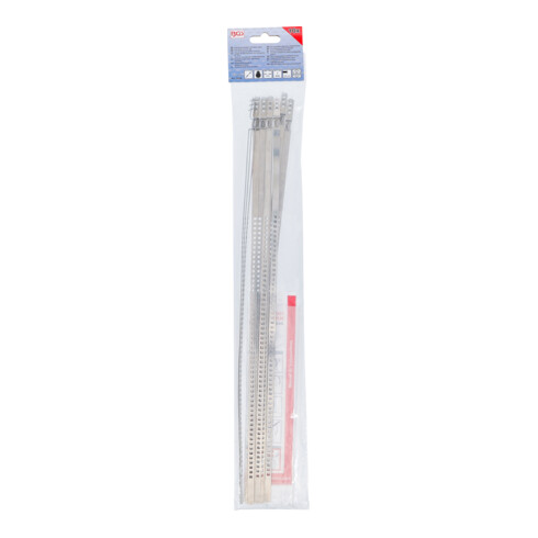 BGS Jeu de colliers de soufflet d’essieu, acier inoxydable, 7 mm, 50 - 120 mm, 10 pièces