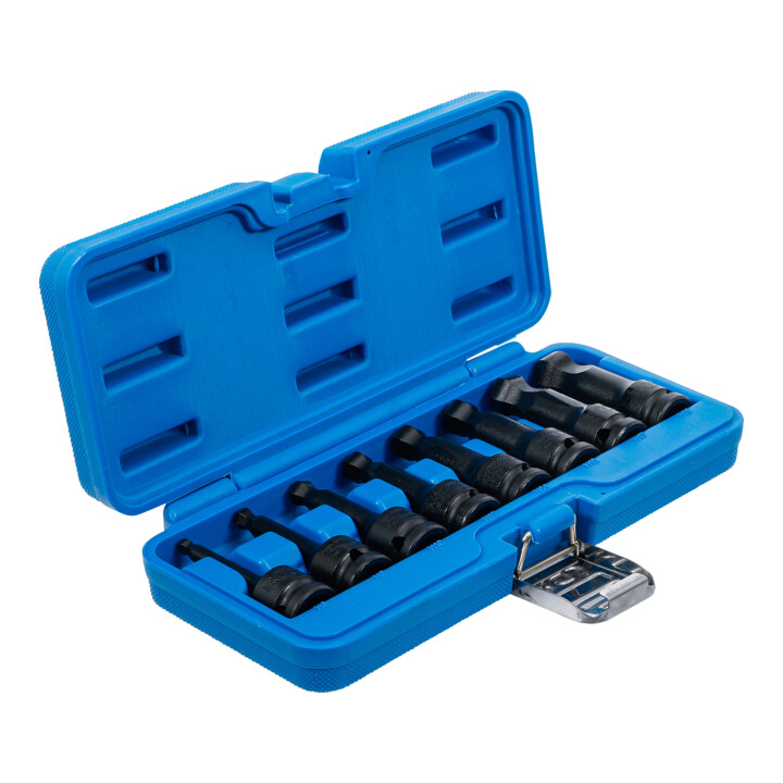 BGS Jeu de douilles à embouts à choc 12,5 mm (1/2") six pans intérieurs avec tête sphérique 6 - 19 mm 8 pièces