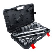 BGS Jeu de douilles avec cliquet réversible extensible 20 mm (3/4") 19 - 50 mm 16 pièces-2