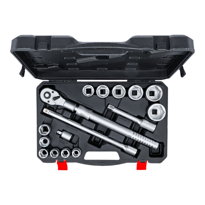 BGS Jeu de douilles avec cliquet réversible extensible 20 mm (3/4") 19 - 50 mm 16 pièces