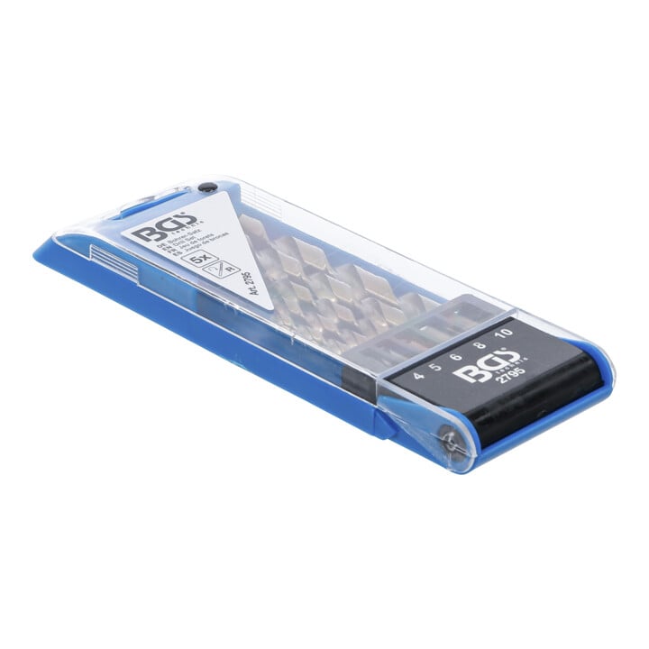 BGS Jeu de forets hélicoïdaux, HSS, 4 - 10 mm, 5 pièces