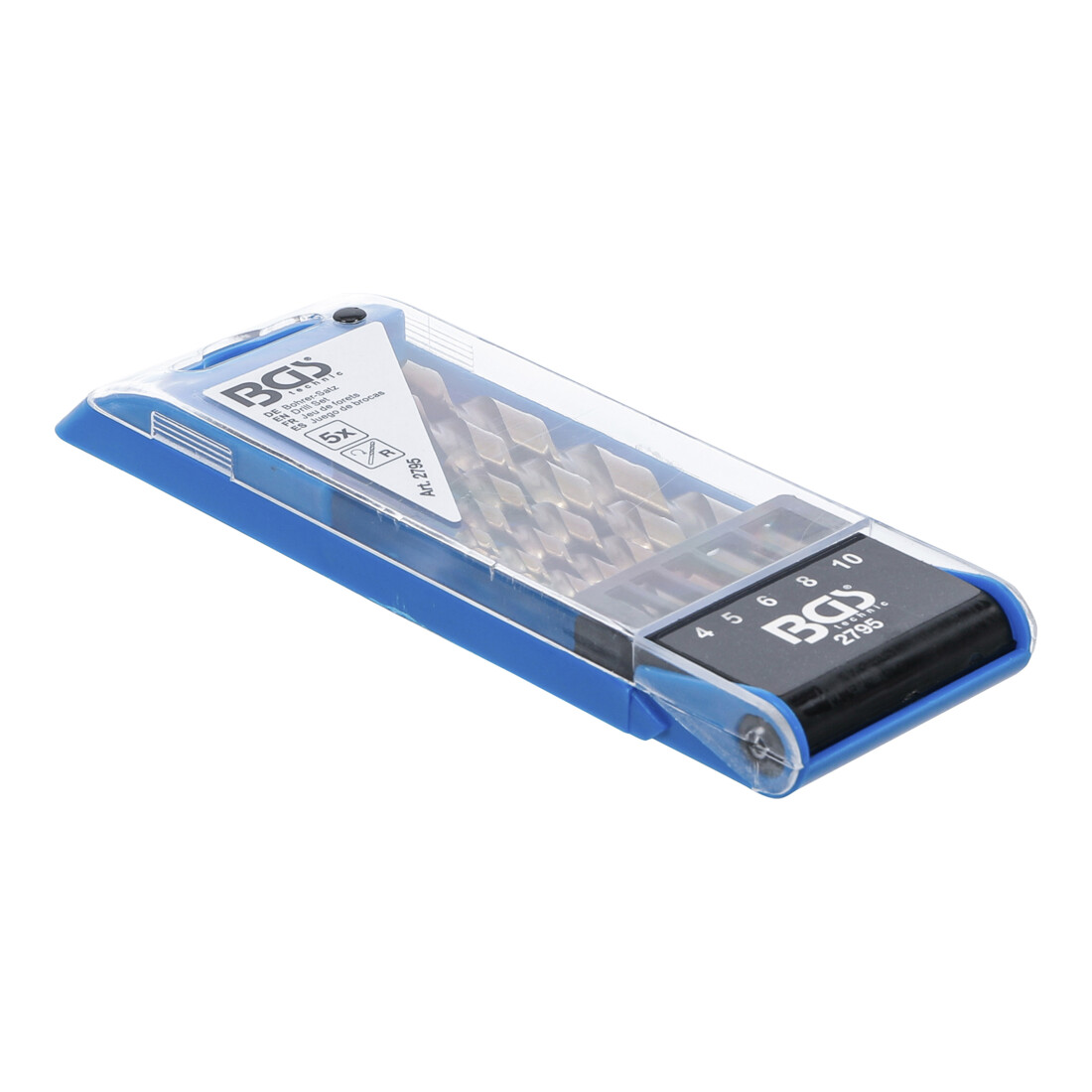 BGS Jeu de forets hélicoïdaux, HSS, 4 - 10 mm, 5 pièces