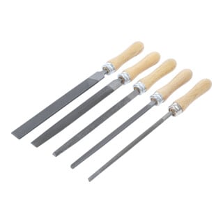 BGS Jeu de limes Manche en bois 200 mm 5 pièces