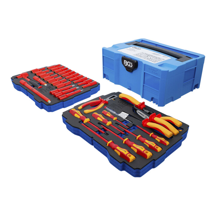 BGS Jeu de pinces VDE, tournevis et clés à douille, BGS systainer®, 36 pièces