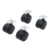 BGS Jeu de roulettes doubles de direction | Ø 40 mm 4 pièces-1