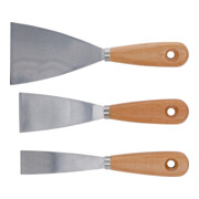 BGS Jeu de spatules, manche en bois, 30 / 50 / 80 mm, 3 pièces-3