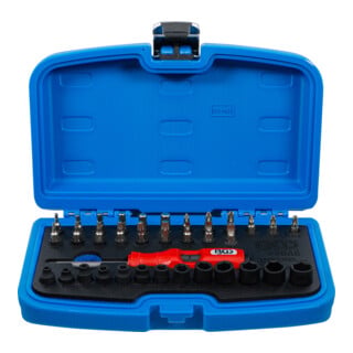 BGS Jeu de tournevis à percussion, embout carré extérieur 6,3 mm (1/4"), 36 pièces