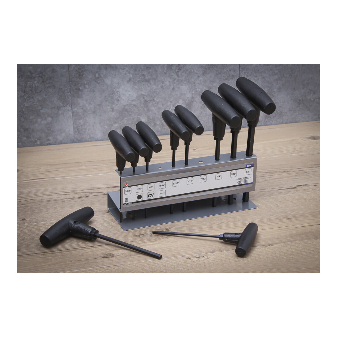 BGS Jeu de tournevis avec poignée en T pouces six pans intérieurs 3/32" - 3/8" 10 pièces