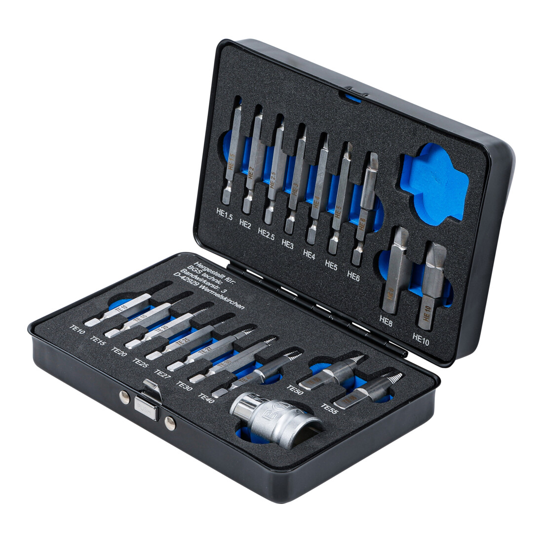 BGS Jeu de tournevis Pour six pans femelle 1,5 - 10 mm/Profil T (pour TX) T10 - T55 19 pièces