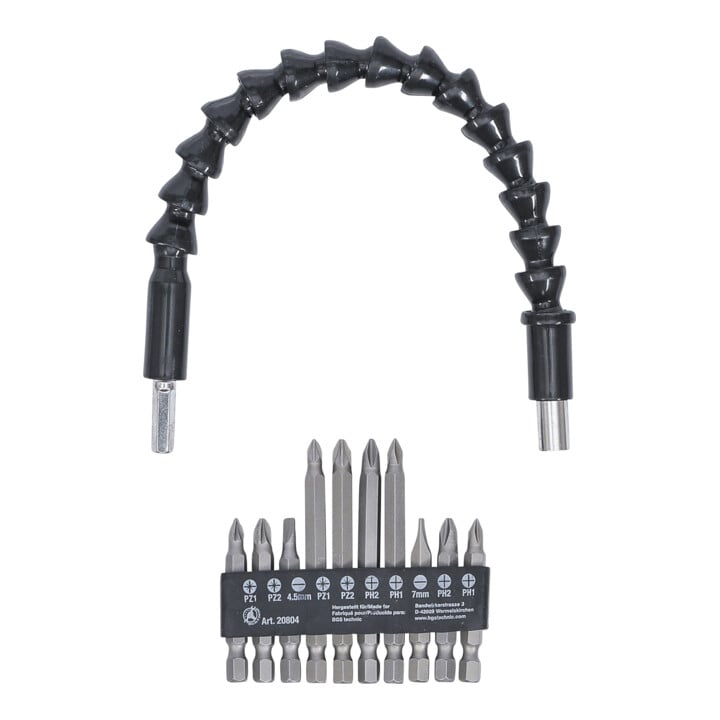 BGS J’eu d’embouts à axe flexible 6,3 mm (1/4") 11 pièces