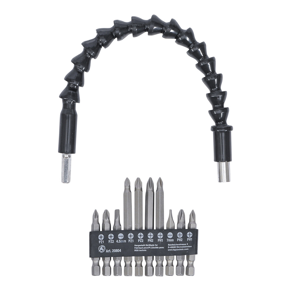 BGS J’eu d’embouts à axe flexible 6,3 mm (1/4") 11 pièces