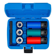 BGS Jeu d’embouts à clé à douille à profil spiralé / extracteurs de vis & jeu d’embouts renforcés, entraînement carré intérieur 12,5 mm (1/2"), 17 / 19 / 21 mm, 7 pièces-5