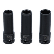 BGS Jeu d’embouts à douille spécial haute résistance, entraînement carré intérieur 12,5 mm (1/2"), 17 / 19 / 21 mm, 3 pièces-4