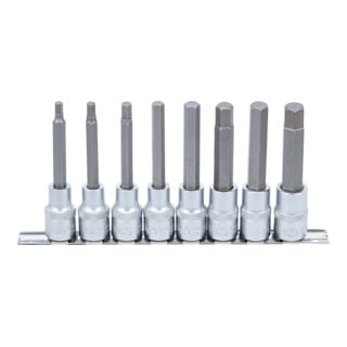 BGS Jeu d'embouts, entraînement carré intérieur 12,5 mm (1/2"), hexagone intérieur 5 - 13 mm, 8 pièces