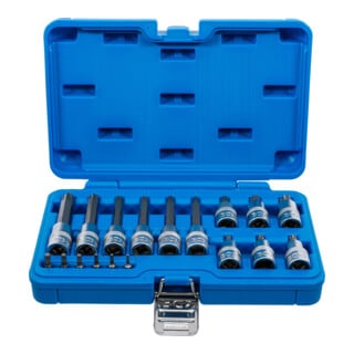 BGS Jeu d'embouts, entraînement carré intérieur 6,3 mm (1/4") / 12,5 mm (1/2"), profil T (pour TX), 18 pièces