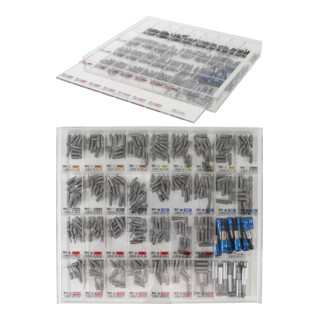 BGS Jeu d’embouts et de porte-embouts en présentoir de vente transmission par hexagone mâle 6,3 mm (1/4") 340 pièces
