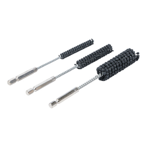 BGS Jeu d’outils de rodage flexible empreinte six pans mâle 6,3 mm (1/4") grain 60 / 80 8 - 12 - 20 mm 3 pièces
