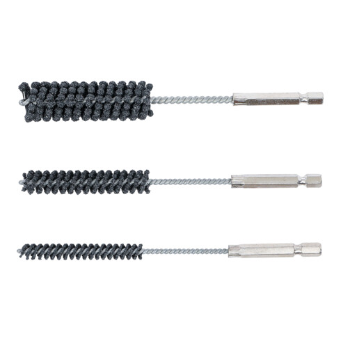 BGS Jeu d’outils de rodage flexible empreinte six pans mâle 6,3 mm (1/4") grain 60 / 80 8 - 12 - 20 mm 3 pièces