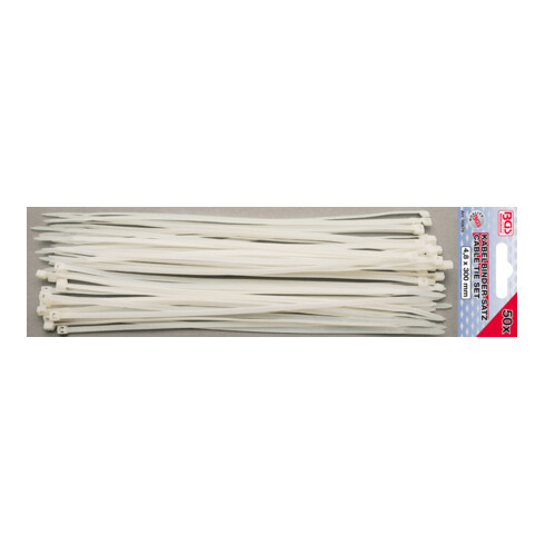 BGS Kabelbinder assortiment | wit | 4,8 x 300 mm | 50-dlg.