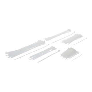 BGS Kabelbinderassortiment | wit | diverse maten | 250-dlg.