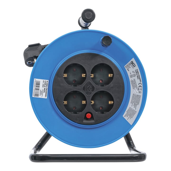 BGS Kabelhaspel | 15 m | 3x1,5 mm² | 4 stopcontacten | IP 20 | 3000 W