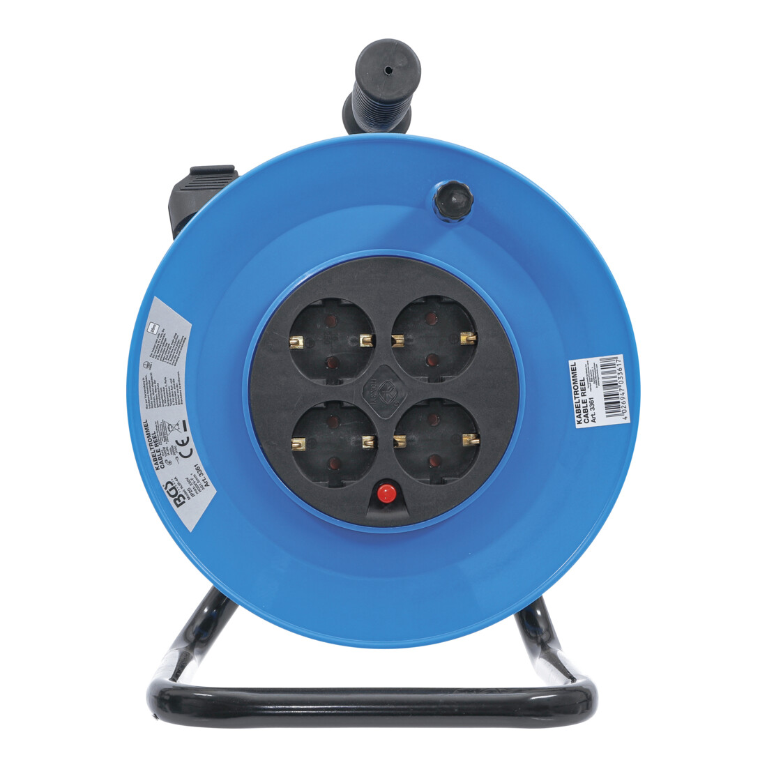 BGS Kabelhaspel | 25 m | 3x1,5 mm² | 4 stopcontacten | IP 20 | 3000 W