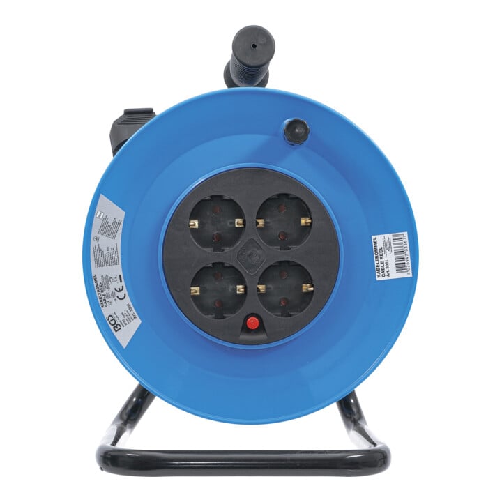 BGS Kabelhaspel | 25 m | 3x1,5 mm² | 4 stopcontacten | IP 20 | 3000 W