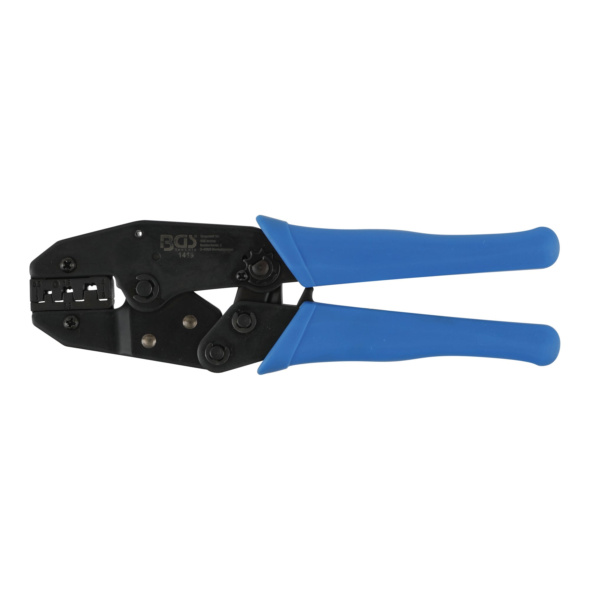 BGS Kabelschuhzange mit Ratschenfunktion für unisolierte Kabelschuhe 0,5 - 6 mm² ; BGS technic