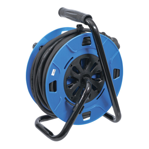 BGS Kabeltrommel 25 m 3 x 1,5 mm² 4 Steckdosen mit Verschlusskappe IP 44 3500 W
