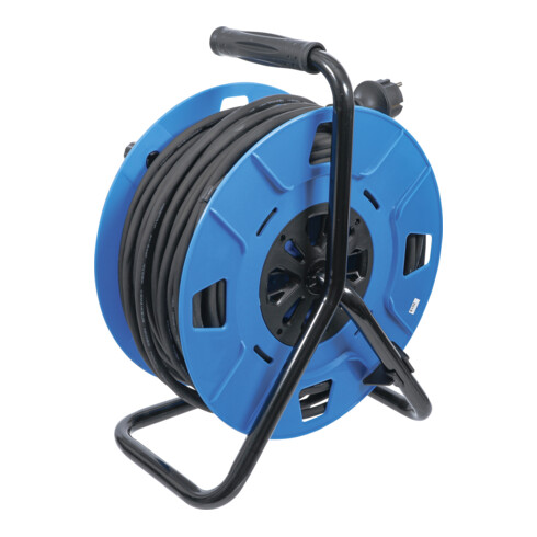 BGS Kabeltrommel 50 m 3 x 1,5 mm² 4 Steckdosen mit Verschlusskappe IP 44 3500 W