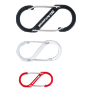 BGS Karabijnhaak-assortiment met dubbele opening | aluminium | 3-dlg.