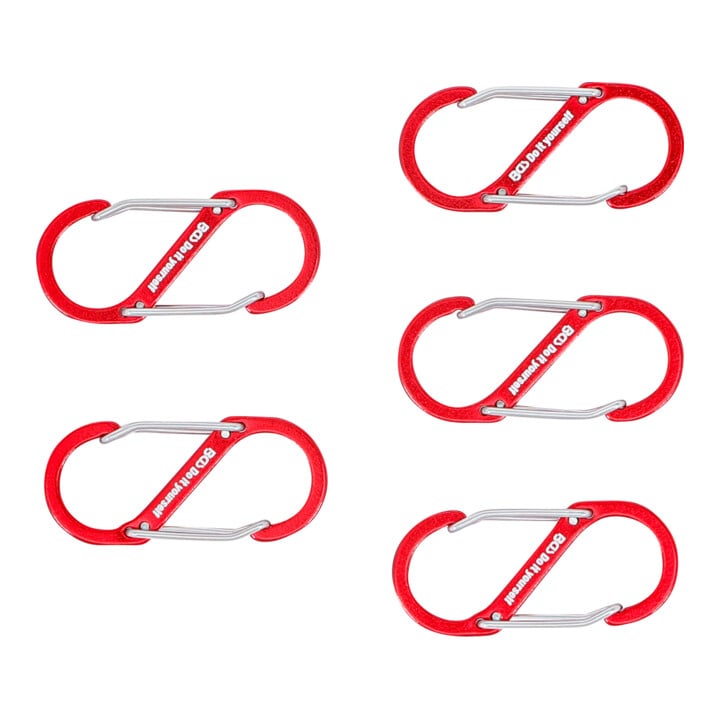BGS Karabijnhaak-assortiment met dubbele opening | aluminium | 5-dlg.