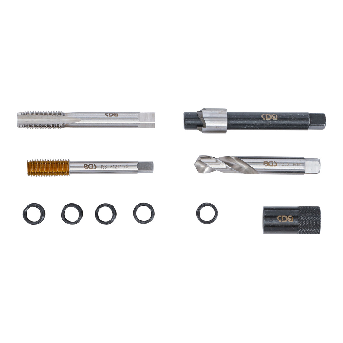 BGS Kit de réparation pour filetage de vidange d’huile, pour carters d’huile en aluminium, M12 x 1,75 mm
